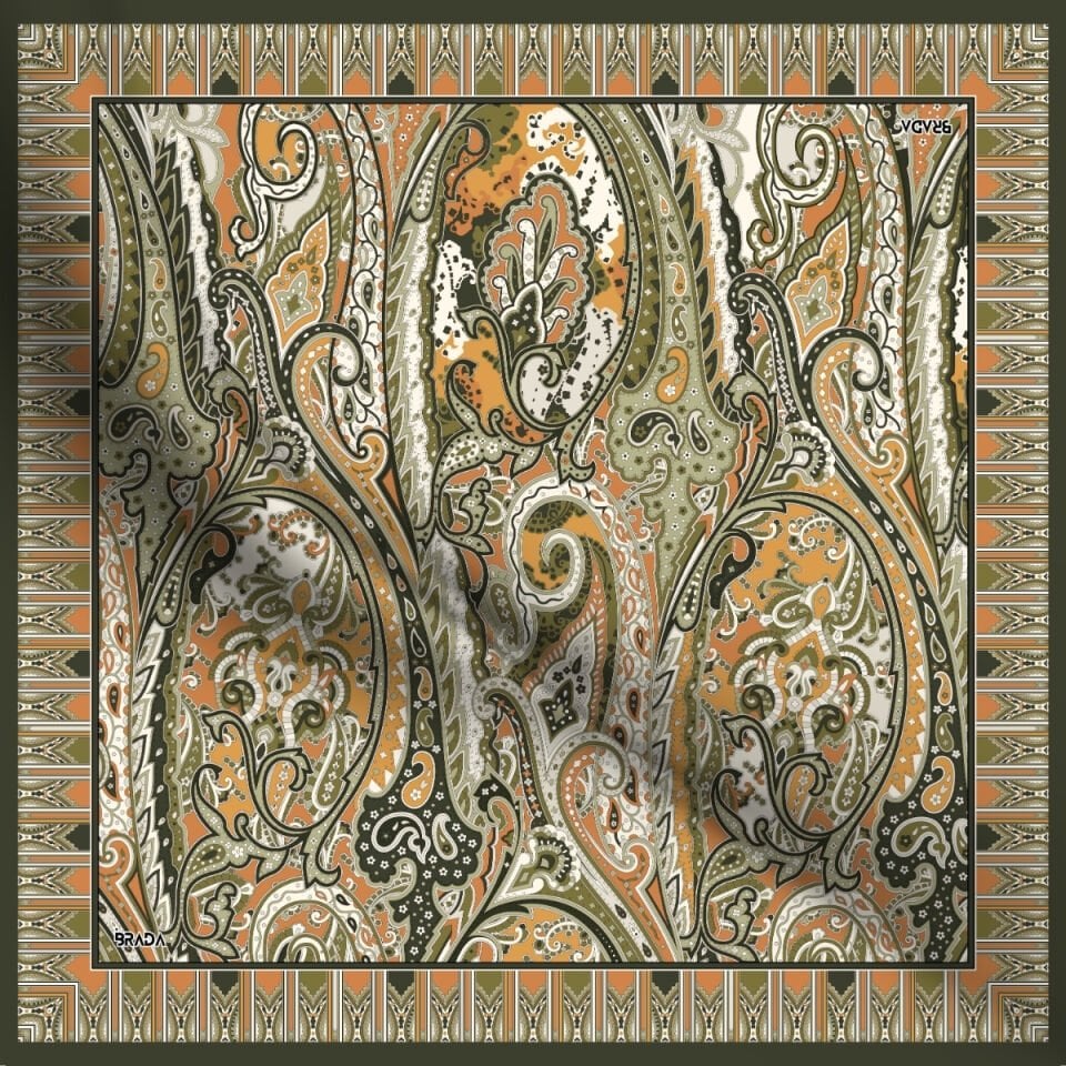 Brada Tivil İpek Eşarp – Zamansız Şıklığa İpeksi Dokunuş