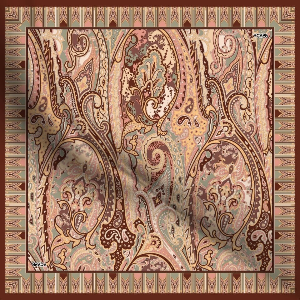 Brada Tivil İpek Eşarp – Zamansız Şıklığa İpeksi Dokunuş